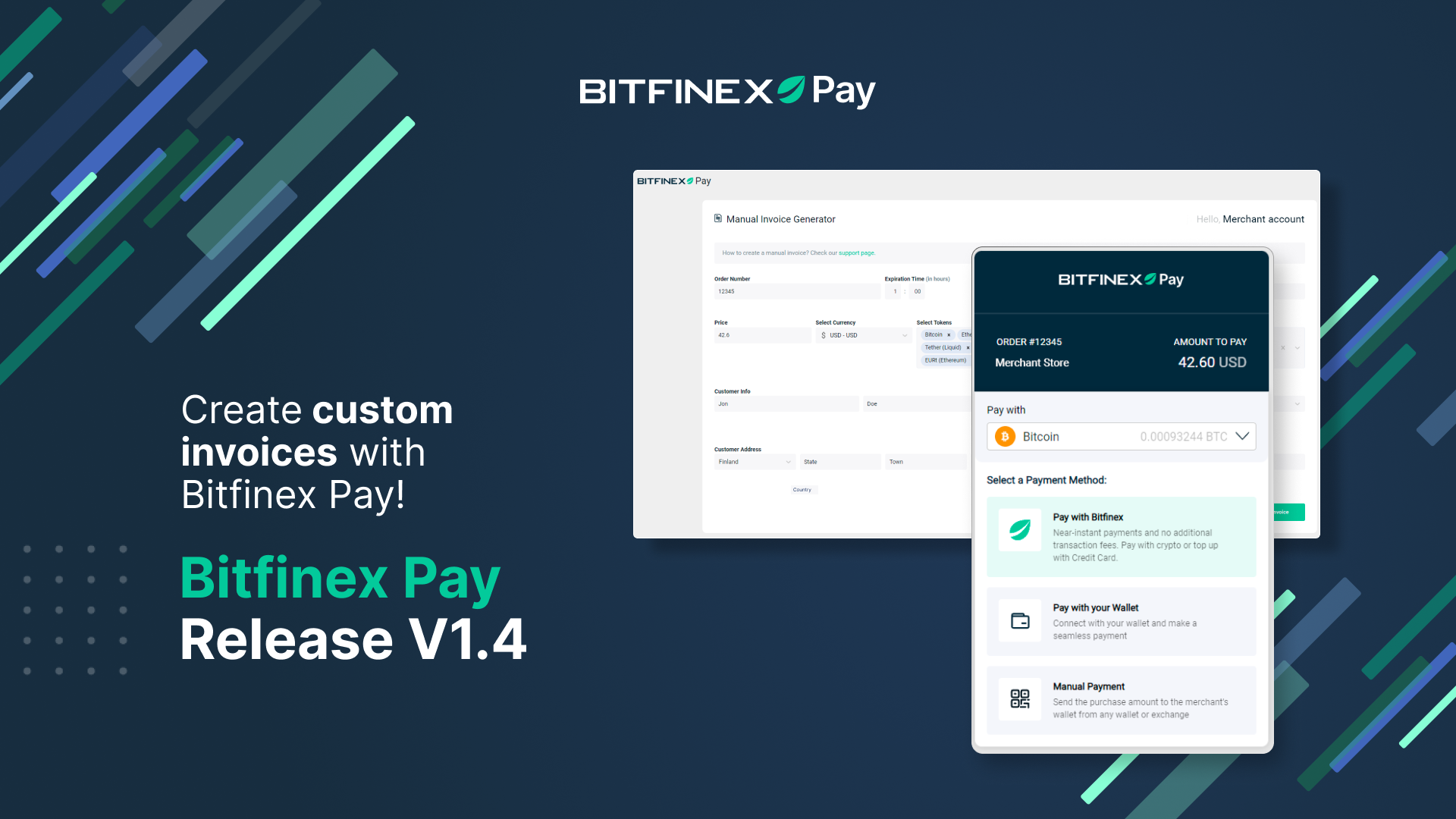 Bitfinex Pay update V 1.4